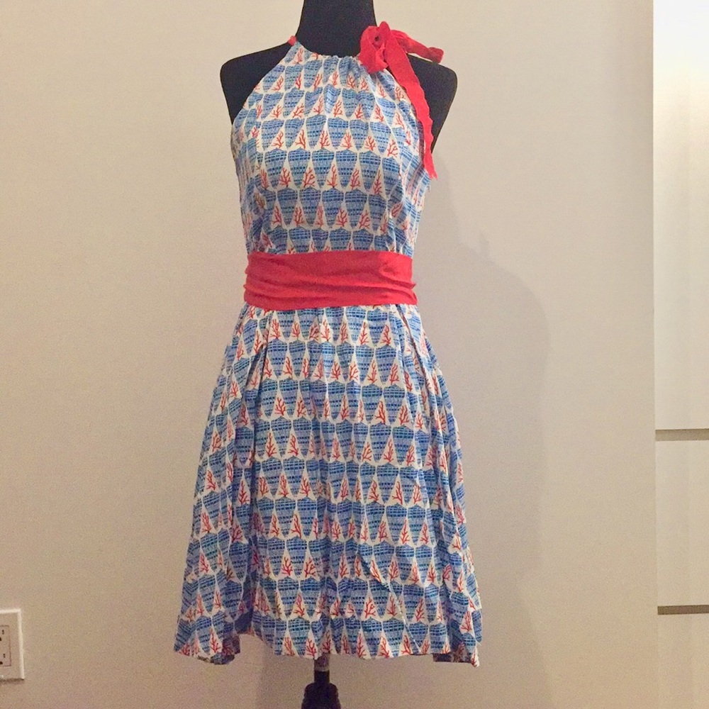 NEW Anthropologie Eva Franco Coral Seashell Dress